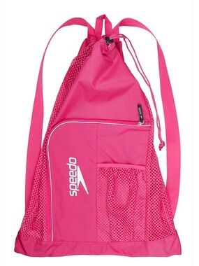 Speedo NWT Hot Pink Drawstring Deluxe Ventilator Mesh Swim Backpack